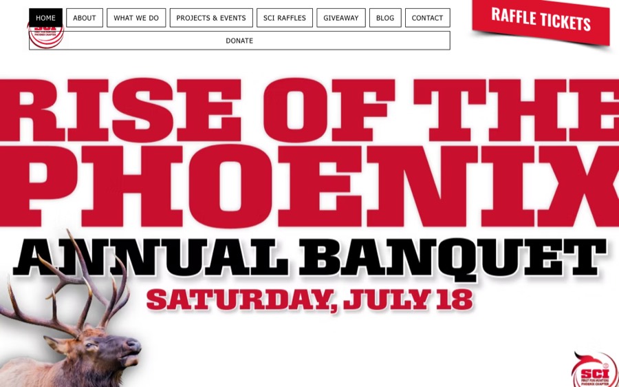 Screenshot of the Phoenix SCI Chapter website