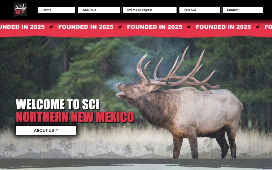 Screenshot of the SCI Northern New Mexico website